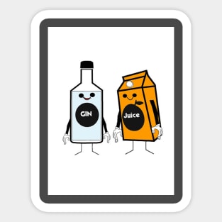 gin and juice Sticker